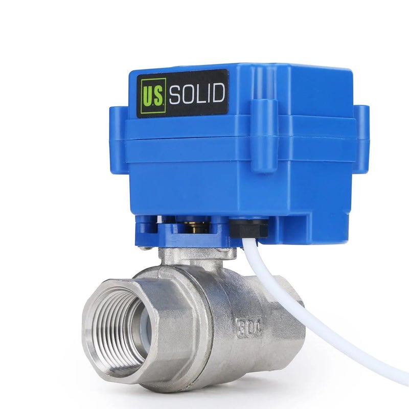 U.S. Solid Motorized Ball Valve- 3/4" Stainless Steel Ball Valve with Full Port, 9-24V AC/DC and 2 Wire Auto Return Setup - Image 4